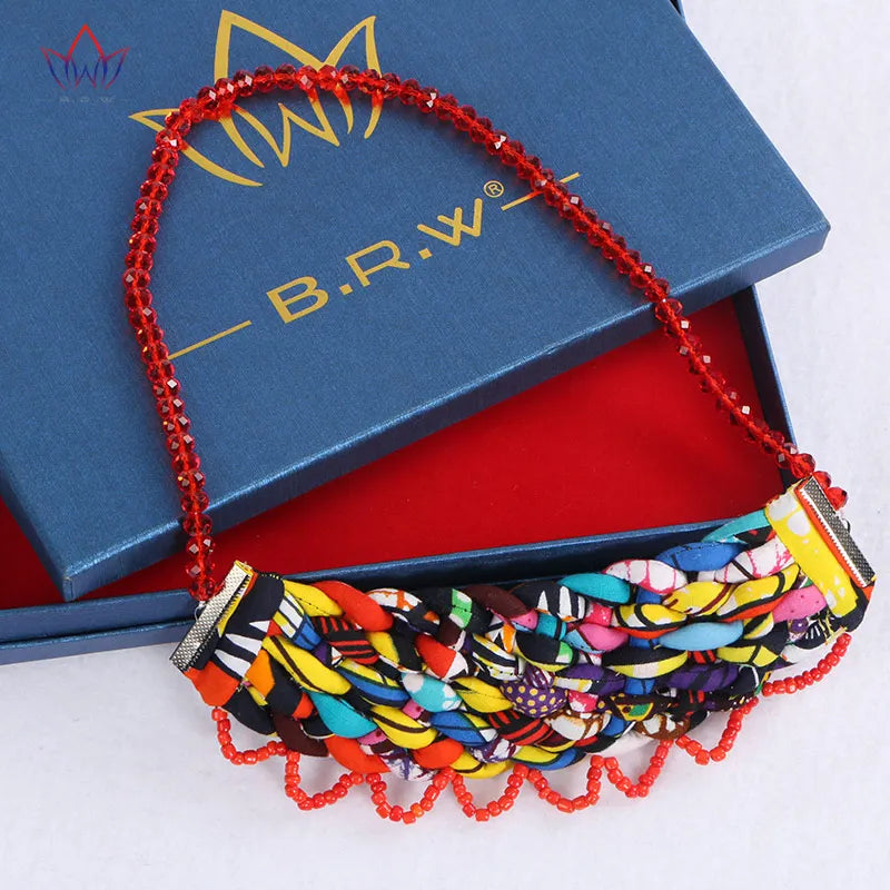 Colorful African Bead Necklace Sailors Knot Jewelry
