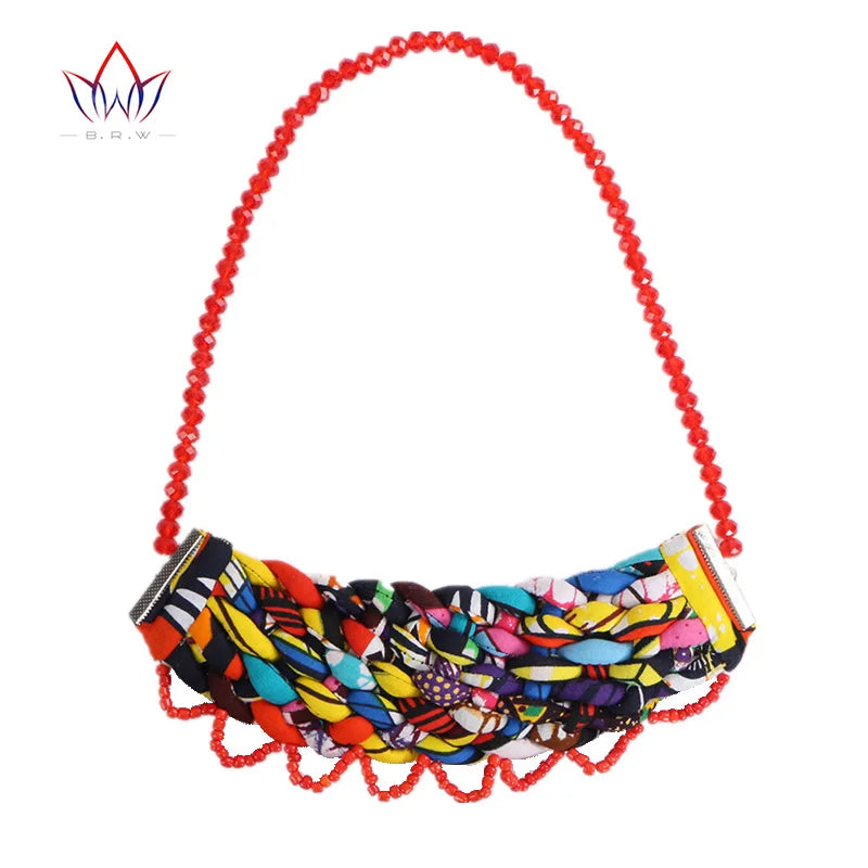 Colorful African Bead Necklace Sailors Knot Jewelry
