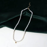 Pearl Heart Choker Necklace for Women