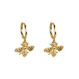 925 Silver Butterfly Bee Insect Hoop Earrings Jewelry