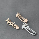 Customized Women Name Brooch Stainless Steel Nameplate Lapel Badges
