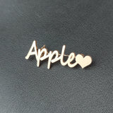Customized Women Name Brooch Stainless Steel Nameplate Lapel Badges
