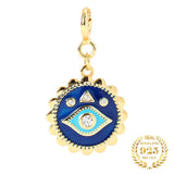 Zircon Evil Eye Pendant Necklace 925 Silver Women Jewelry