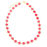 Enamel Smile Face Necklaces Rainbow Smile Choker For Women