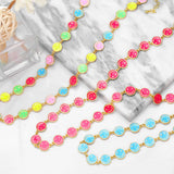 Enamel Smile Face Necklaces Rainbow Smile Choker For Women