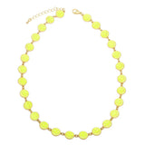 Enamel Smile Face Necklaces Rainbow Smile Choker For Women