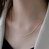 Silver Sparkling Clavicle Chain Choker Necklace Collar for Women