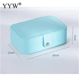Portable Jewelry Box Organizer Travel Case Leather Storage