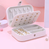 Portable Jewelry Box Organizer Display Travel Jewelry Case Zipper Storage
