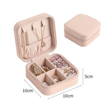 Travel Jewelry Case Button Leather Organizer