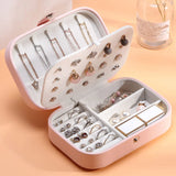 Travel Jewelry Case Button Leather Organizer