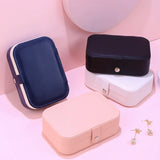 Portable Jewelry Box Organizer Display Travel Jewelry Case Zipper Storage