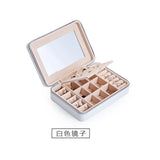 Portable Jewelry Organizer Display Travel Jewelry Case Leather Jewelry Box