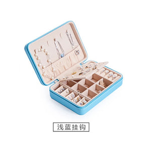 Portable Jewelry Organizer Display Travel Jewelry Case Leather Jewelry Box