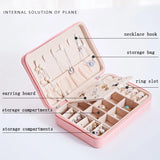 Portable Jewelry Organizer Display Travel Jewelry Case Leather Jewelry Box