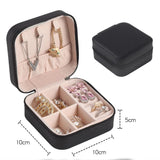 Portable Jewelry Storage Box Candy Leather Organizer Zipper Case