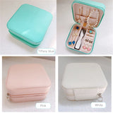 Portable Ring Box Jewelry Organizer Display Travel Jewelry Case PU Leather