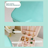 Portable Ring Box Jewelry Organizer Display Travel Jewelry Case PU Leather
