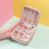 Portable Ring Box Jewelry Organizer Display Travel Jewelry Case PU Leather