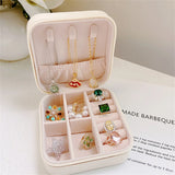 Portable Ring Box Jewelry Organizer Display Travel Jewelry Case PU Leather