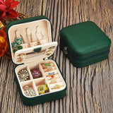 Waterproof Leather Jewelry Storage Box Ring Holder