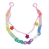 Punk Rock Rainbow Resin Chain Waist Chain Men Women Key Chain