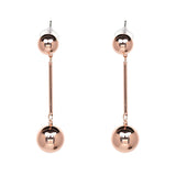 Punk Style Metal Beads Long Drop Earrings Statement Jewelry