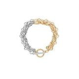 Punk Style Silver Stainless Steel Heavy Metal Chain Bracelet