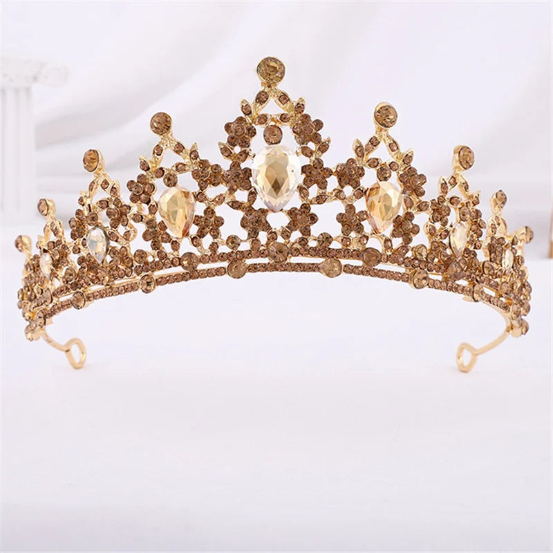 Small Crystal Crown Tiara for Girls Prom Wedding Dress Hair Jewelry