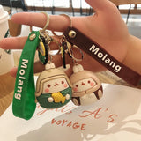 Rabbit Cartoon Keychain PVC Doll Hanging Decor Keyring