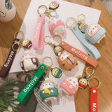 Rabbit Cartoon Keychain PVC Doll Hanging Decor Keyring