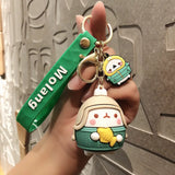 Rabbit Cartoon Keychain PVC Doll Hanging Decor Keyring