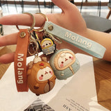 Rabbit Cartoon Keychain PVC Doll Hanging Decor Keyring