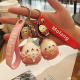 Rabbit Cartoon Keychain PVC Doll Hanging Decor Keyring