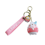 Rabbit Cartoon Keychain PVC Doll Hanging Decor Keyring