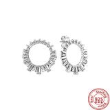 925 Silver Big Heart CZ Zircon Earrings, Women's Fine Jewelry