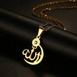 Steel God Allah Pendant with Chain or Without - Men's Jewelry Gift