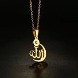 Steel God Allah Pendant with Chain or Without - Men's Jewelry Gift