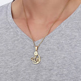 Steel God Allah Pendant with Chain or Without - Men's Jewelry Gift