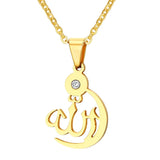 Steel God Allah Pendant with Chain or Without - Men's Jewelry Gift