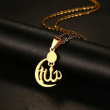 Steel God Allah Pendant with Chain or Without - Men's Jewelry Gift