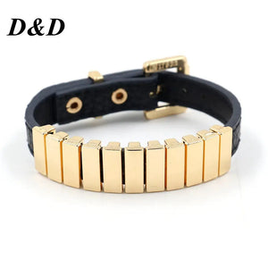 Real Leather Bracelets Metal Punk Euramerican Bracelets