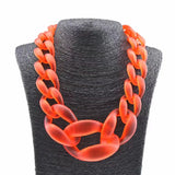 Vintage Long Boho Resin Necklace