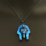 Glow In The Dark Buddha Head Pendant Necklace Retro Charm Luminous Jewelry