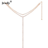 Double Choker Necklaces Lariat Chain 90s Collier Women Chocker Statement