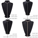 Double Choker Necklaces Lariat Chain 90s Collier Women Chocker Statement