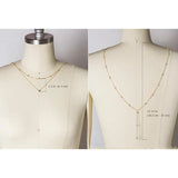 Rhinestone Inlaid Long Bridal Back Chain Wedding Jewelry Necklace