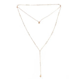 Rhinestone Inlaid Long Bridal Back Chain Wedding Jewelry Necklace