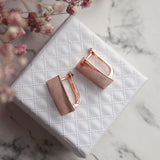 Rose Women Jewelry Drop Earrings Wedding Party Gift Square Earrings