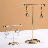 Wooden T-Shaped Jewelry Display Stand Organizer